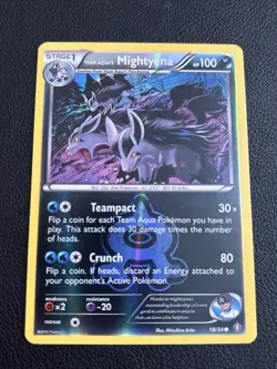Pokemon TCG Team Aqua's Mightyena Double Crisis 18/34 Reverse Holo Common - Image 1