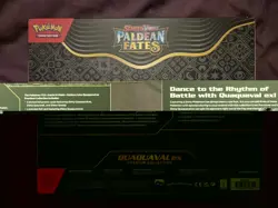 Pokemon TCG Paldean Fates Quaquaval EX Premium Collection Box Label Residue - Image 2