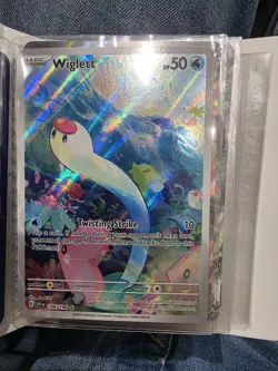 Pokemon TCG Wiglett Scarlet Violet Base Set Holo Illustration Rare Card 206/198 - Image 1