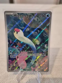 Pokemon TCG Wiglett Scarlet & Violet Base Set 206/198 Holo Illustration Rare - Image 1