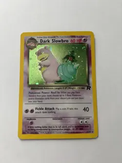Pokemon TCG Dark Slowbro 12/82 Team Rocket Holo Rare Card - Image 1