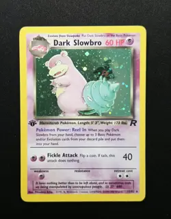 Dark Slowbro 1st Edition 12/82 Holo Rare Team Rocket WoTC Pokemon 2000 NM - Image 1
