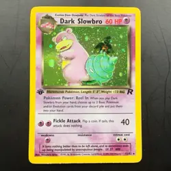 Pokemon Dark Slowbro 1st Edition Holo Team Rocket 12/82 WOTC Vintage NM - Image 2