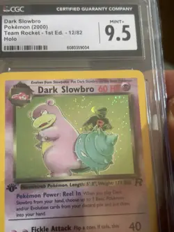 Pokemon TCG - Team Rocket Dark Slowbro 12/82 HOLO 1st Edition CGC 9.5 - SWIRL - Image 2