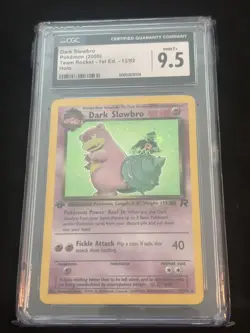 Pokemon TCG - Team Rocket Dark Slowbro 12/82 HOLO 1st Edition CGC 9.5 - SWIRL - Image 4