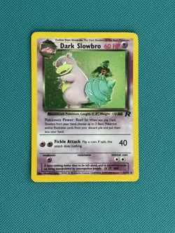 Dark Slowbro 12/82 Pokemon Holographic Team Rocket Set Holo MP Played - Image 1