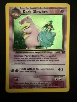 Dark Slowbro - 12/82 - *Holo Rare* - Pokemon Team Rocket - MP - Crease - Image 2