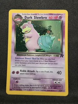 Vintage Pokemon TCG - Team Rocket - Unlimited Dark Slowbro 12/82 Holo: LP+ - Image 1