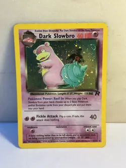 Pokemon TCG Dark Slowbro Team Rocket Set Holo Card 12/82 LP - Image 1