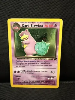 Dark Slowbro Holo Rare Team Rocket 12/82 Unlimited Pokemon TCG WOTC - NM - Image 1