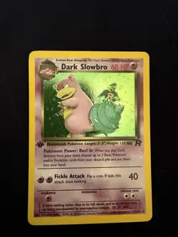 Pokemon TCG Dark Slowbro Holo Rare 1st Edition 12/82 - Team Rocket NM/LP+ SWIRL - Image 1