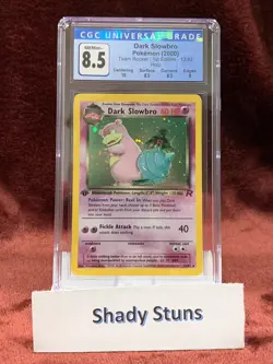Dark Slowbro Holo 1st Edition 12/82 - Pokemon WOTC - Team Rocket - CGC 8.5 - Image 1