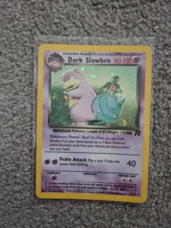 Pokemon TCG Dark Slowbro Team Rocket Set Holo Card 12/82 LP - Image 1