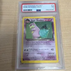 2000 Pokemon TCG Team Rocket Dark Slowbro 12/82 Holo Rare PSA 7 English - Image 1