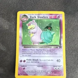 Pokemon TCG Dark Slowbro 12/82 Team Rocket Unlimited Holo Rare 2000 WotC 60 HP - Image 1