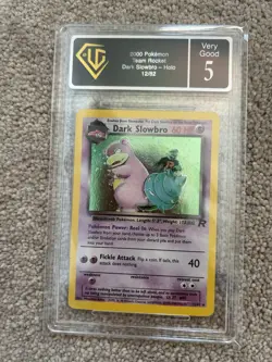 Nintendo Pokemon TCG Dark Slowbro Team Rocket Holo Rare 12/82 2000 UGC 5 - Image 1