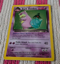 Pokemon TCG Dark Slowbro 12/82 Team Rocket Holo Rare Unlimited WOTC SWIRL NM - Image 1