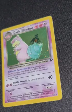 Pokemon Dark Slowbro 12/82 Team Rocket Holo Rare Unlimited Edition Stage 1 60 HP - Image 3