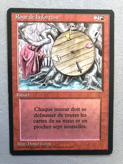 Mtg Carte Magic Fbb Foreign Black border Wheel of Fortune French LP/MP - Image 1