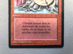 Mtg Carte Magic Fbb Foreign Black border Wheel of Fortune French LP/MP - Image 4
