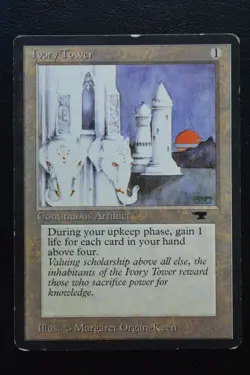 Magic The Gathering MTG IVORY TOWER Antiquities HP Heavily Played - Image 1