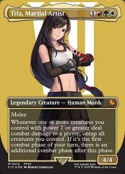 Tifa, Martial Artist (Borderless Foil) Commander: Final Fantasy Playtest Card - Image 1