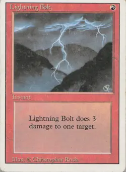 Lightning Bolt C Revised Edition LP MTG - Image 1