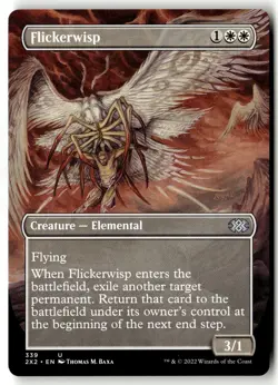 Flickerwisp (Borderless) 339 Double Masters 2022 Magic: The Gathering NM - Image 1
