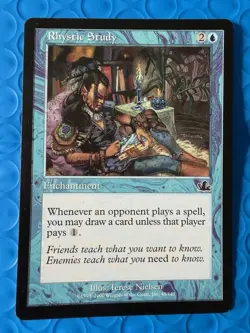 Rhystic Study #45 (LP) Prophecy PCY Magic MTG - Image 1