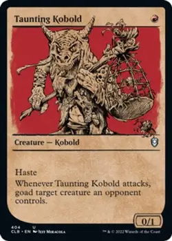 NM - Taunting Kobold (Showcase) [CLB - 404] Commander Legends: Battle for Bal... - Image 1
