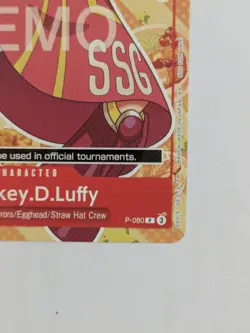 🚨Rare🚨“DEMO” Monkey.D.Luffy (Bandai Card Game Fest 24-25) P-080 Promo Card NM - Image 5