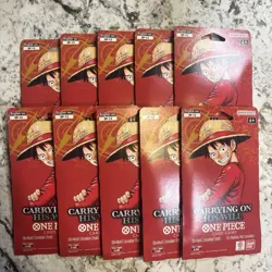 🔥One Piece TCG OP-13 Carrying On His Will Sleeved Booster Pack Lot Of 10 Sealed - Image 1
