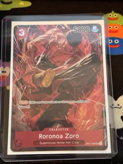 *PRE-ERRATA* Alternate Art Roronoa Zoro One Piece Romance Dawn ENGLISH OP01-025 - Image 1
