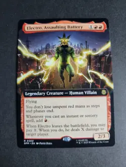 Electro, Assaulting Battery (Extended Art) Rare MTG Spider-Man - Image 1