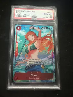 PSA 10 One Piece English OP01-016 NAMI Alt Art GEM MINT - Image 1