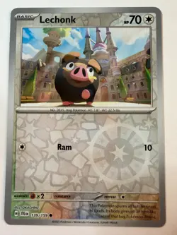 Reverse Holo Lechonk 139/159 Common SV09: Journey Together Pokemon - Image 1