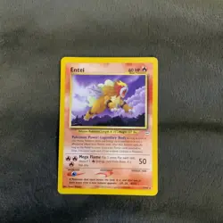 Pokemon Company Entei 17/64 Neo Revelation 2000 Rare Regular Unlimited LP CREASE - Image 1