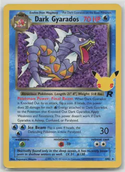 Dark Gyarados 82/82 Celebrations: Classic Collection Pokemon Holo HP - Image 1