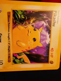 MP (CD Promo) Pokemon PIKACHU Card BASE 58/102 Shadowless Yellow Cheeks Glossy#2 - Image 3