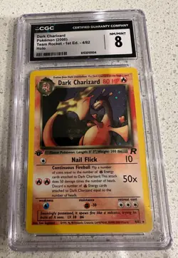 Dark Charizard - Team Rocket - 1st Edition CGC 8 Holo Vintage 4/82 2000 Pokemon - Image 2