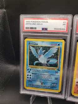 PSA 1 Sequential Set Of Pokemon Fossil Legendary Birds Articuno, Moltres, Zapdos - Image 2