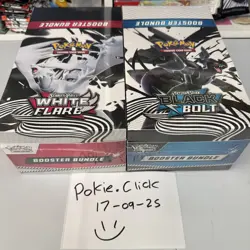 Pokemon TCG Black Bolt & White Flare Booster Bundle Cases - 1 Of Each NEW! ⚫⚪ - Image 1