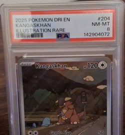 Pokemon TCG Kangaskhan Illustration Rare PSA 8 Sv10 Destined Rivals EN Holo 204 - Image 1