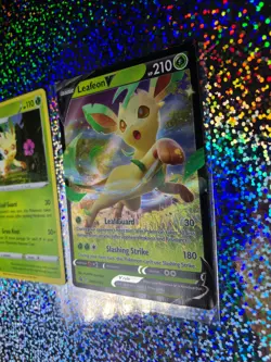 Pokemon TCG: Promo SWSH194 Leafeon V; Cosmos Holo Promo SWSH191 Leafeon - Image 4