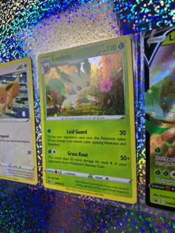Pokemon TCG: Promo SWSH194 Leafeon V; Cosmos Holo Promo SWSH191 Leafeon - Image 5