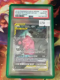 Pokemon Card Mega Sableye & Tyranitar GX 126/236 Unified Minds Tag Team PSA 10 - Image 1