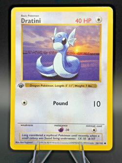 Pokemon Dratini Base Set Shadowless 026/102 - 1st Edition - Image 1