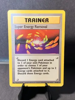Pokemon TCG Super Energy Removal 79/102 Rare Base Set Trainer WOTC VTG HP/DMG - Image 1