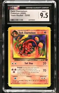 2000 Pokemon Team Rocket Unlimited Dark Charmeleon CGC 9.5 MINT+ - Image 1