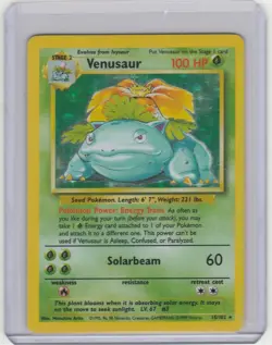 Pokemon TCG Base Set #015/102 Venusaur Holo Foil LP - Image 1
